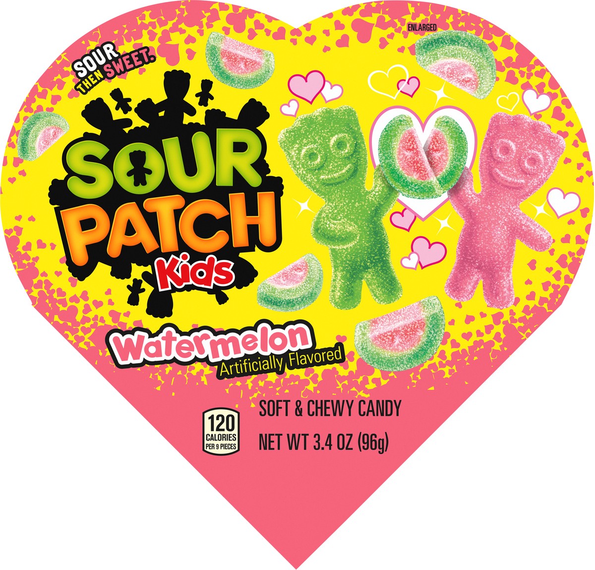 slide 10 of 11, SOUR PATCH KIDS Watermelon Soft & Chewy Valentines Day Candy, 3.4 oz Heart Shaped Box, 3.4 oz