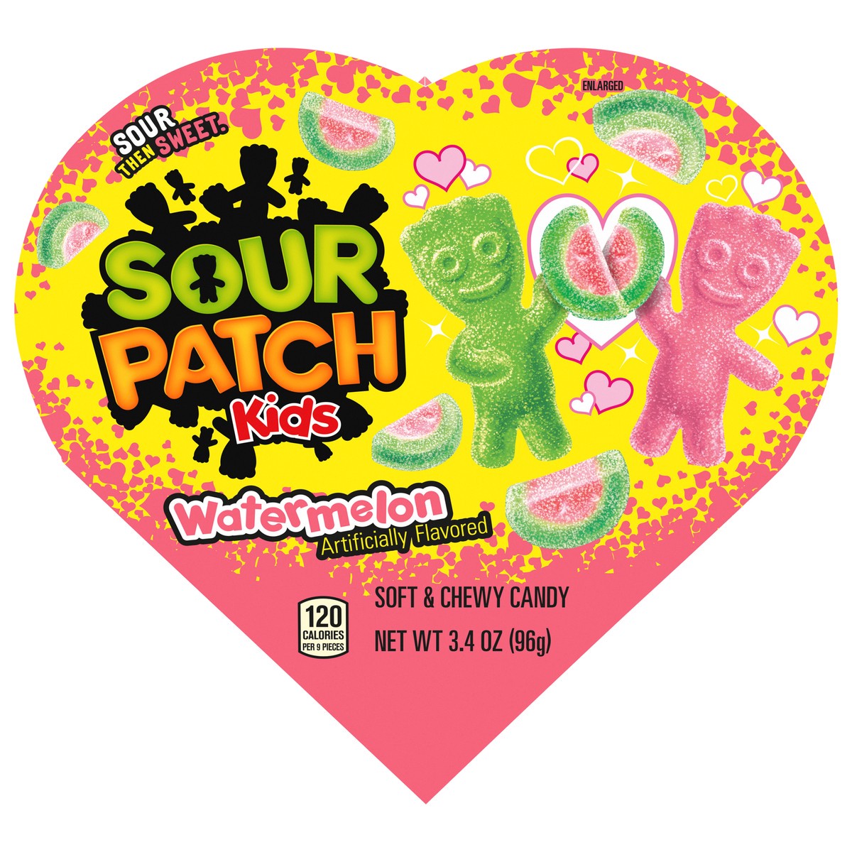 slide 9 of 11, SOUR PATCH KIDS Watermelon Soft & Chewy Valentines Day Candy, 3.4 oz Heart Shaped Box, 3.4 oz