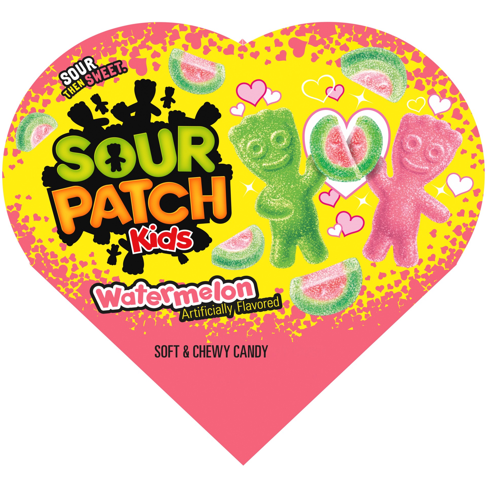 slide 1 of 11, SOUR PATCH KIDS Watermelon Soft & Chewy Valentines Day Candy, 3.4 oz Heart Shaped Box, 3.4 oz