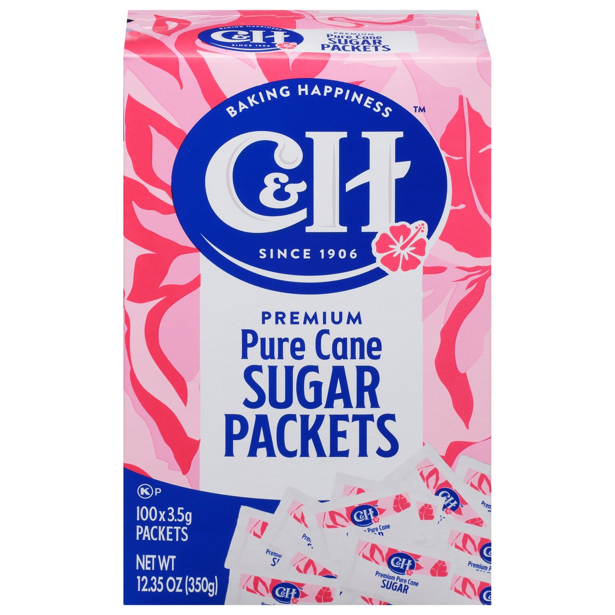 slide 1 of 1, C&H Premium Pure Cane Sugar 100 - 1/8 oz Packets, 100 ct