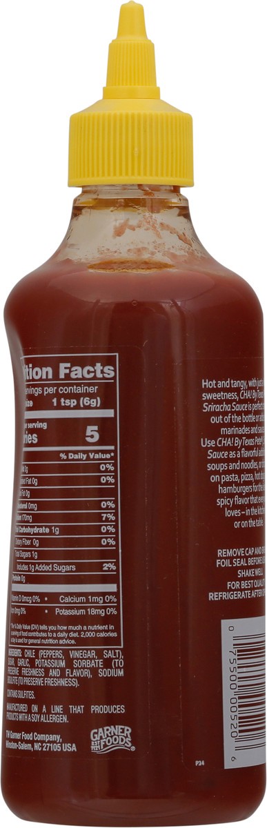 slide 5 of 9, Cha! By Texas Pete Sriracha Hot Chile Sauce 18 oz Bottle, 18 oz