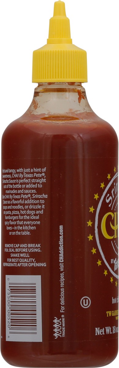 slide 9 of 9, Cha! By Texas Pete Sriracha Hot Chile Sauce 18 oz Bottle, 18 oz