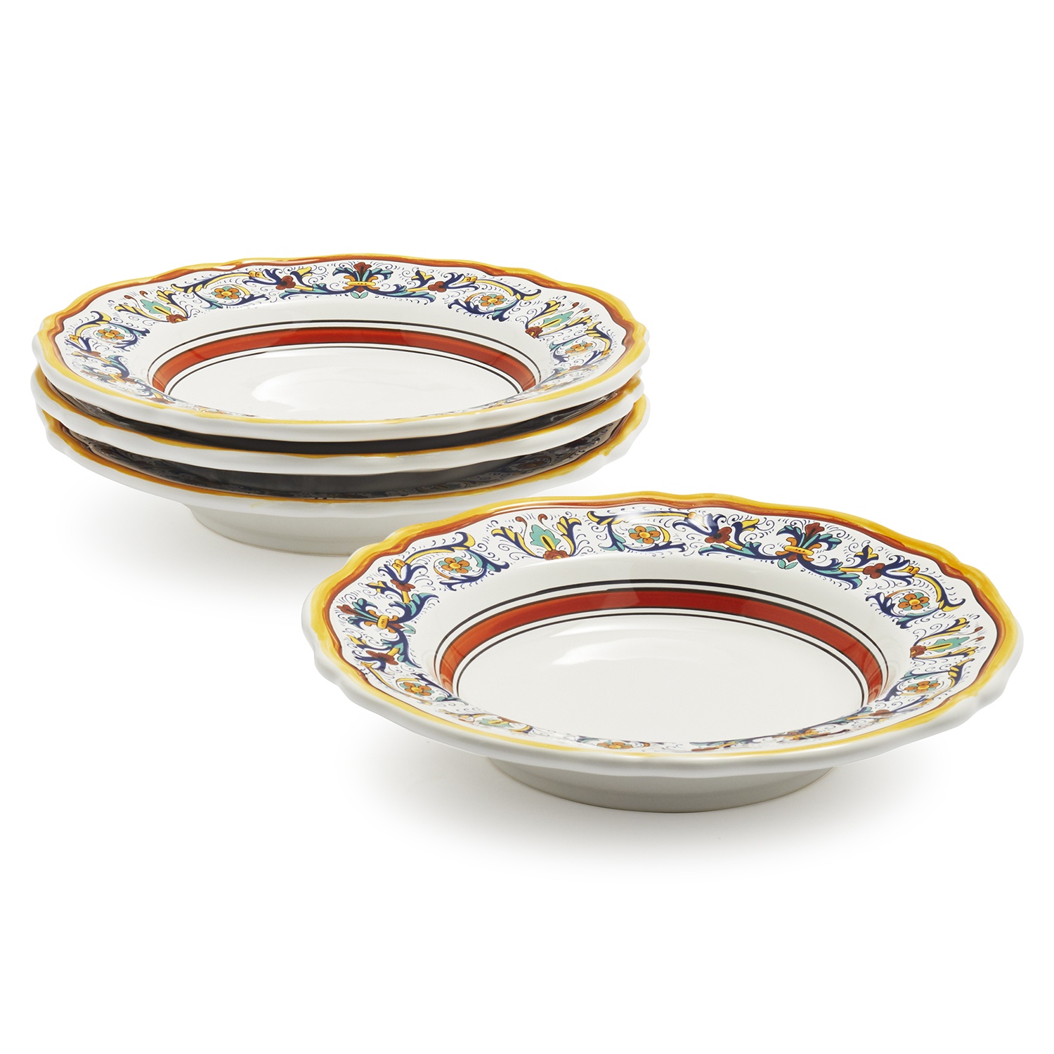 slide 1 of 1, Sur La Table Nova Deruta Soup Bowls, 4 ct