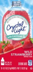 Crystal Light Sugar Free Wild Strawberry Powdered Drink Mix, 10 ct - 0.11 oz Packets