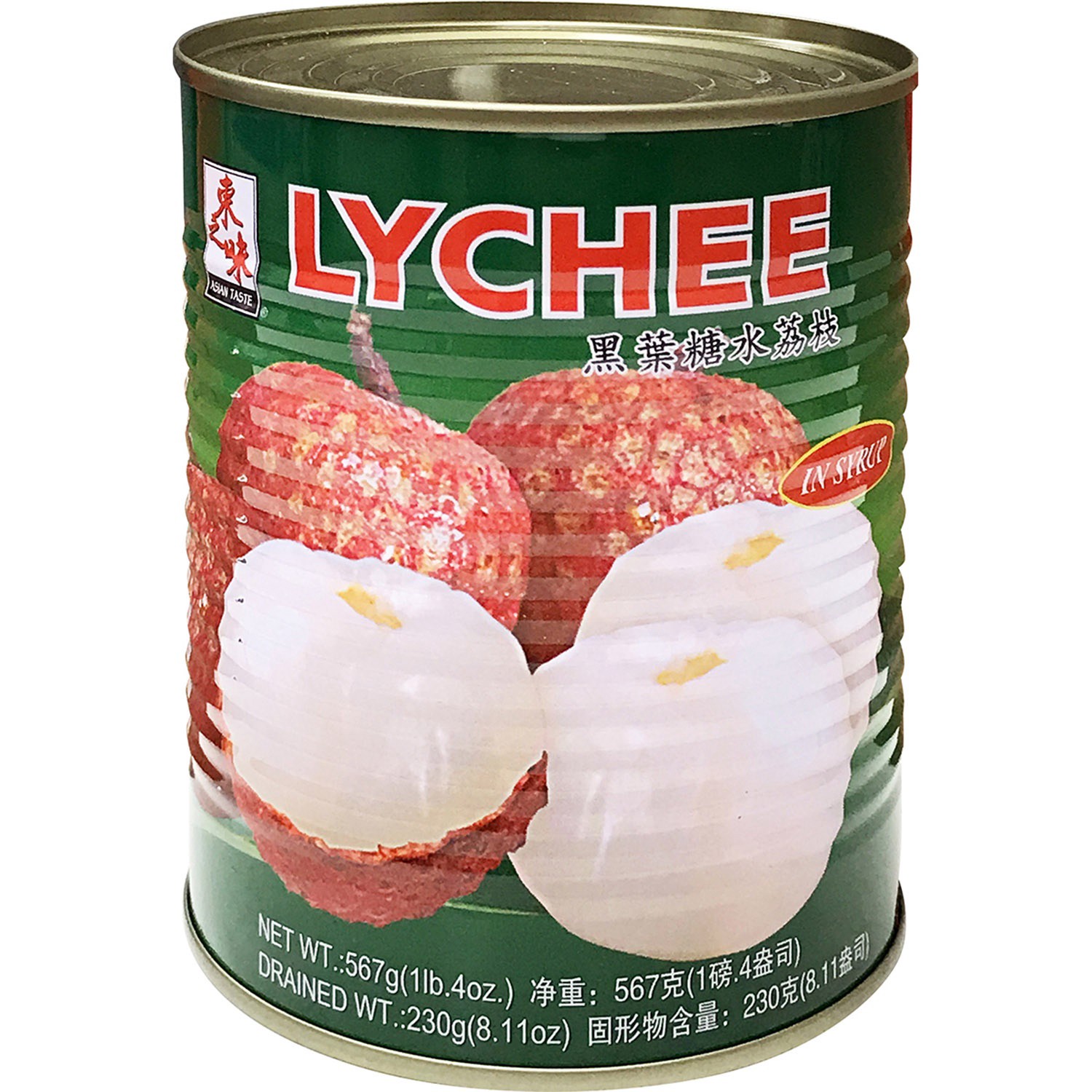 slide 1 of 1, Asian Taste Asn/Tas Canned Lychee In Syrup, 20 oz