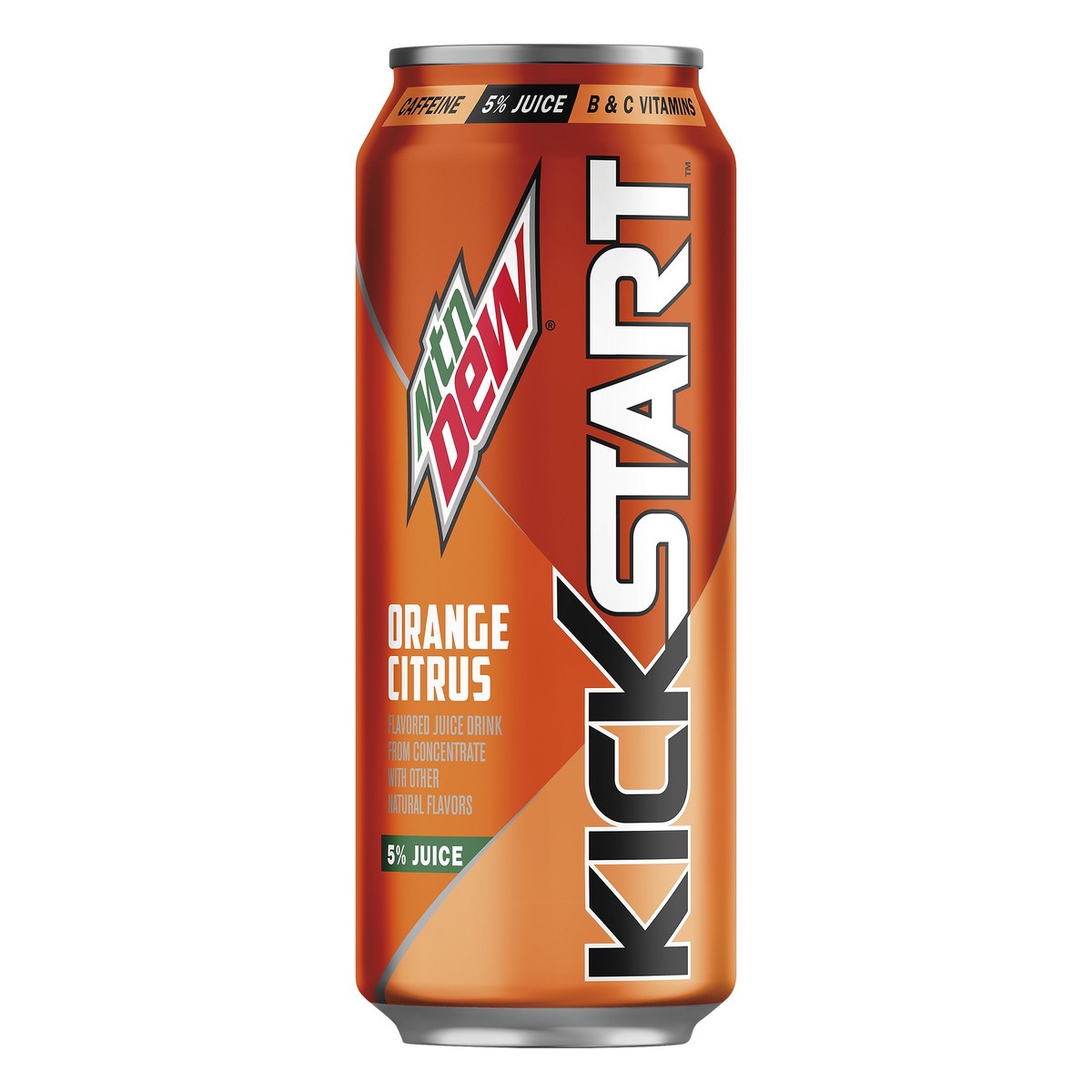 slide 6 of 7, Mountain Dew Kickstart Flavored Juice Drink Energizing Orange Citrus 16 Fl Oz, 16 fl oz