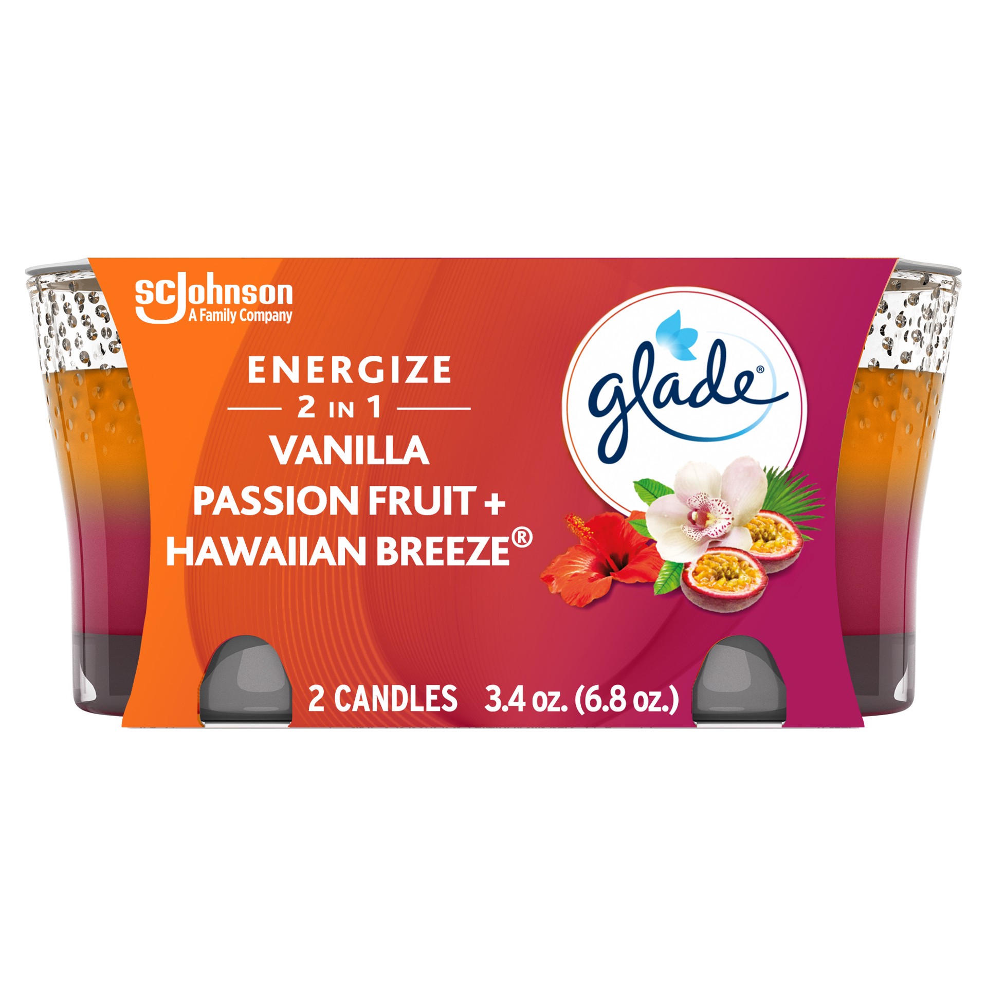 slide 4 of 5, Glade Cashmere Woods Air Freshener Candle , 2 ct; 3.4 oz