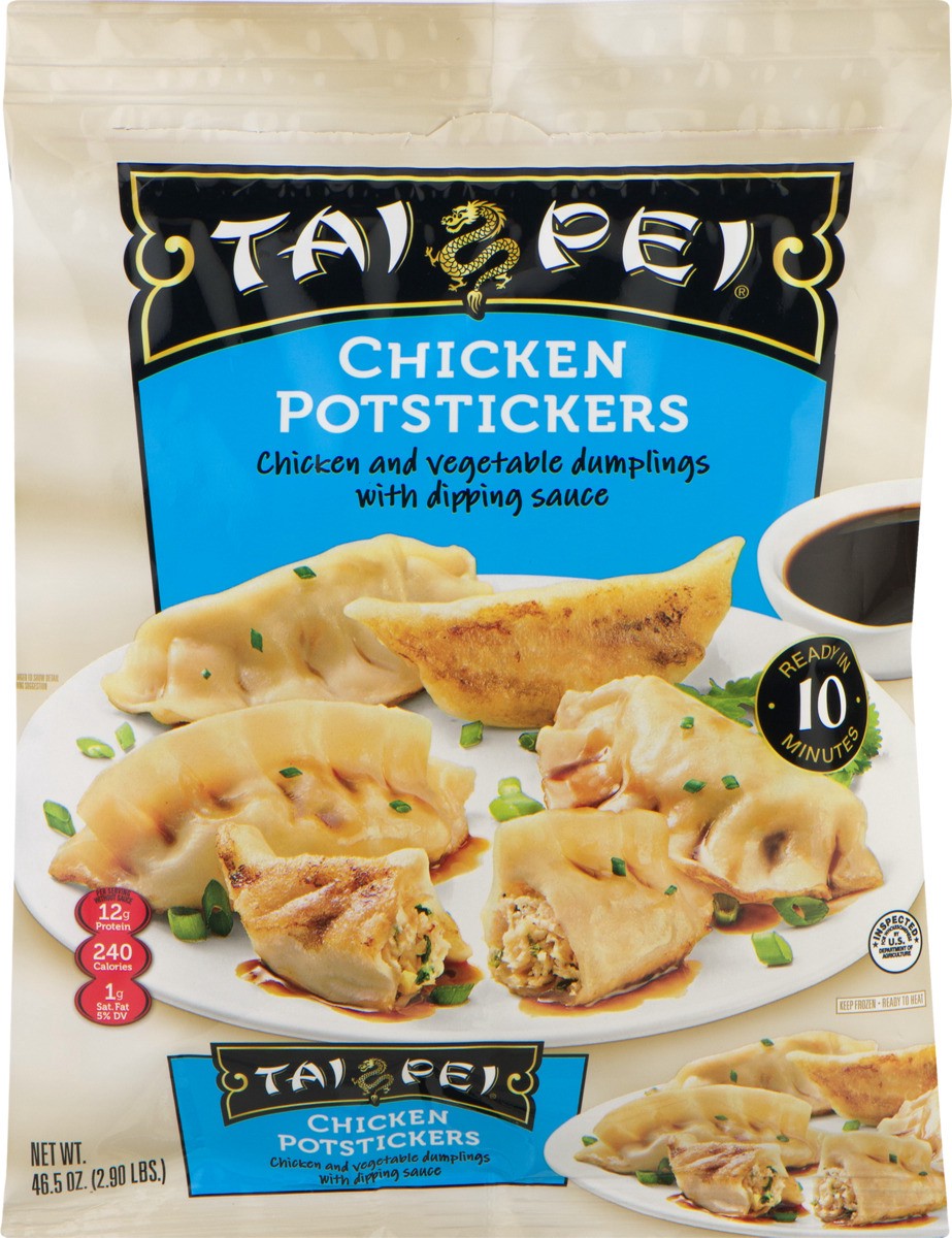 slide 6 of 11, Tai Pei Chicken Potstickers 46.5 oz, 46.5 oz