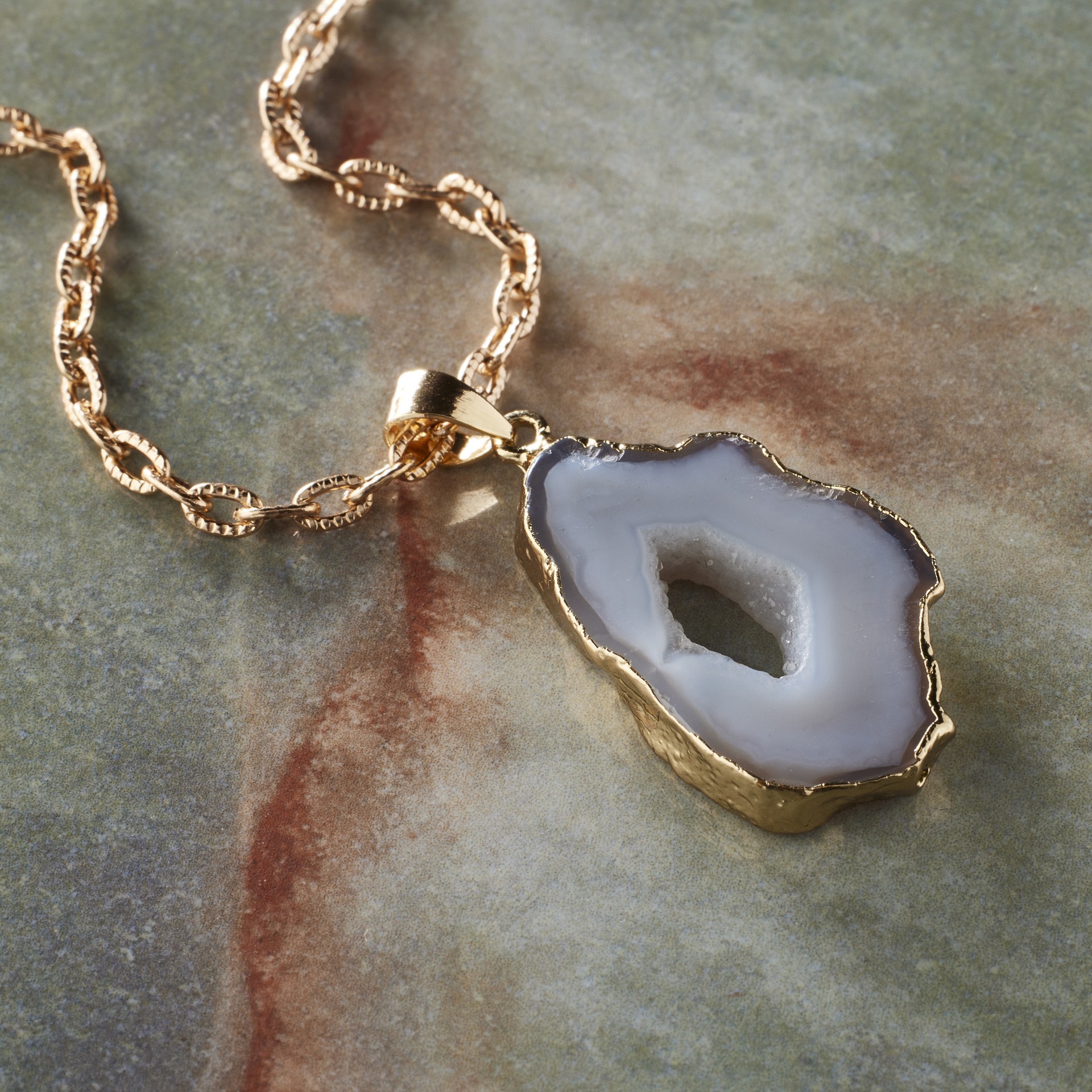 slide 3 of 3, Dyed Natural Druzy Agate Pendant By Bead Landing, 20mm x 25mm