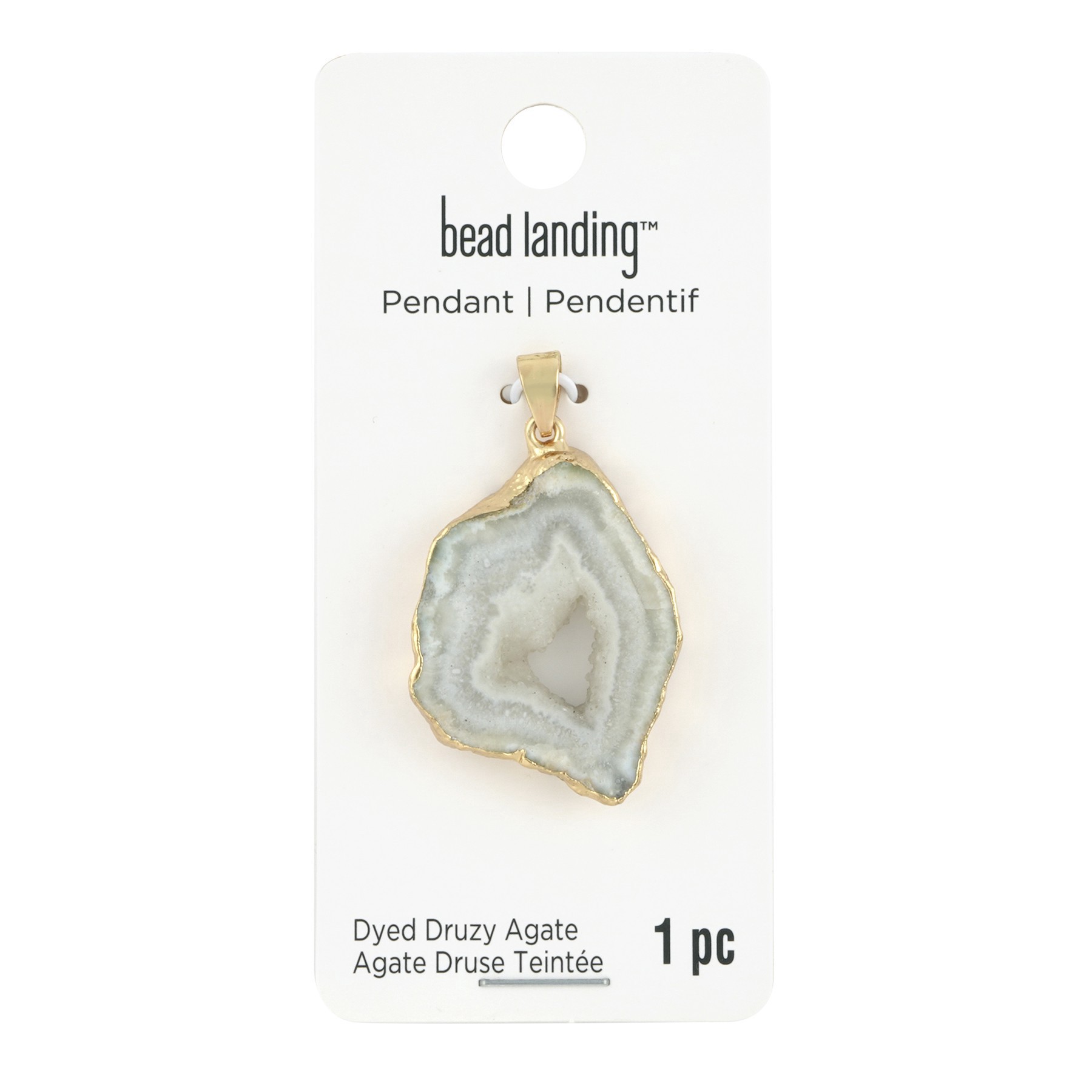 slide 2 of 3, Dyed Natural Druzy Agate Pendant By Bead Landing, 20mm x 25mm