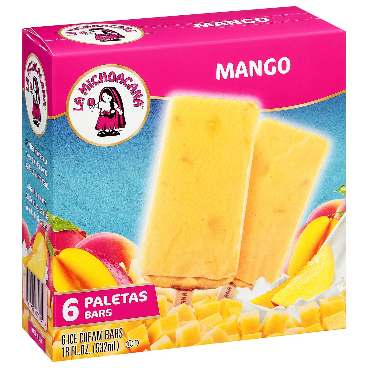 slide 2 of 9, Helados Mexico Mango Ice Cream Bars 6 ea, 6 ct