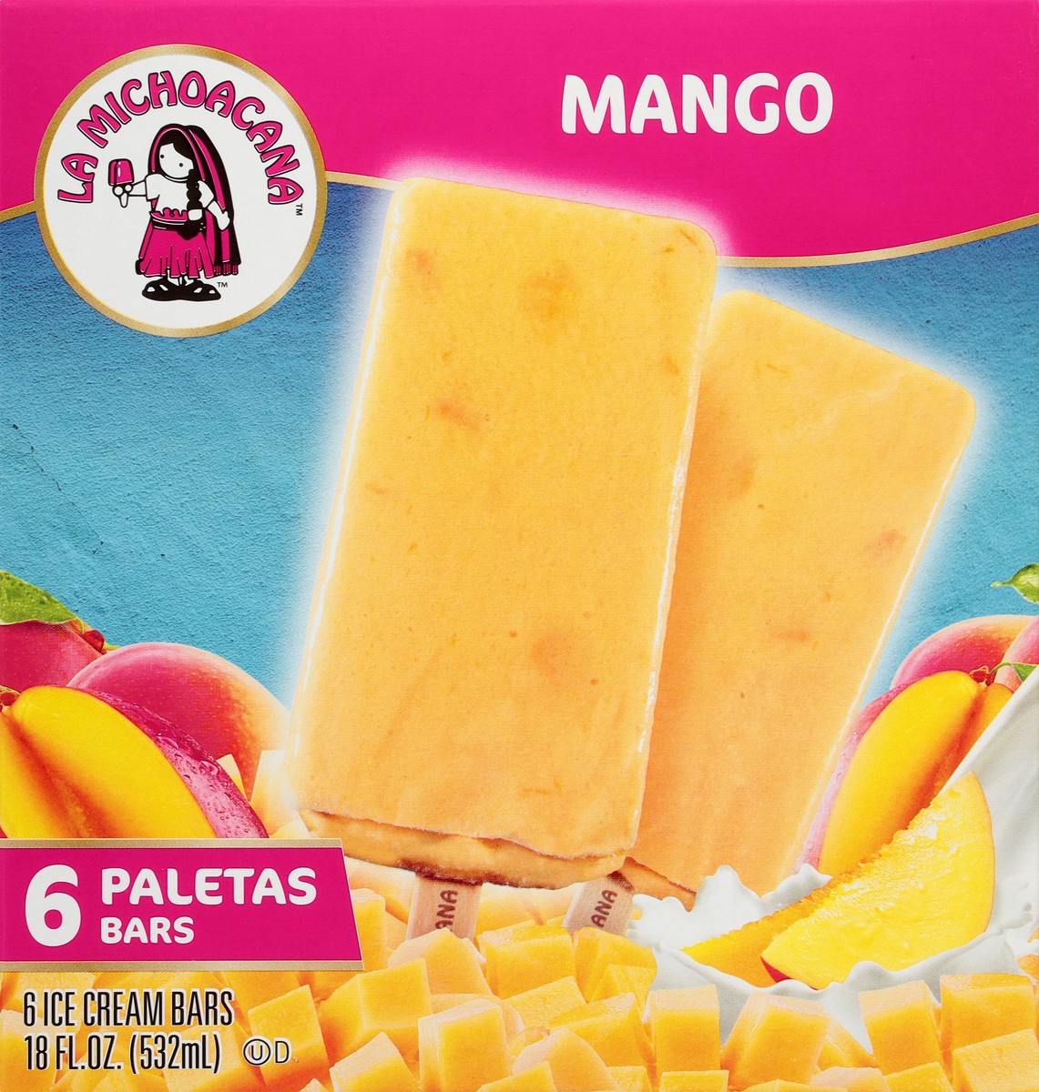 slide 6 of 9, Helados Mexico Mango Ice Cream Bars 6 ea, 6 ct