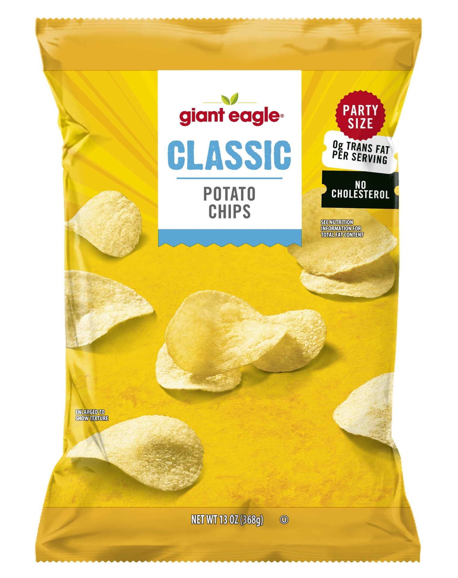 slide 1 of 1, GE Potato Chips Party Size Classic, 13 oz