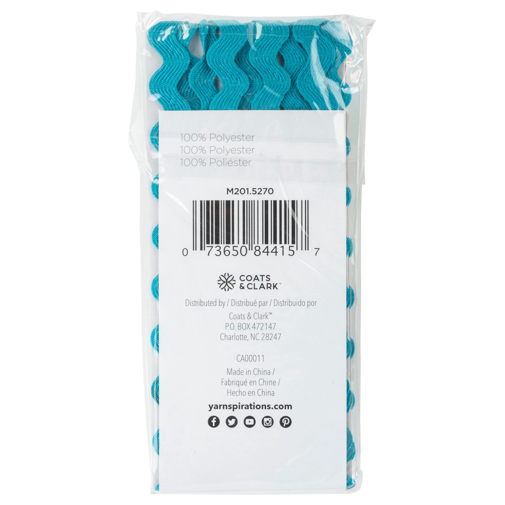 slide 6 of 6, Coats & Clark Medium Rick Rack, 1/2 in x 2.5 yd