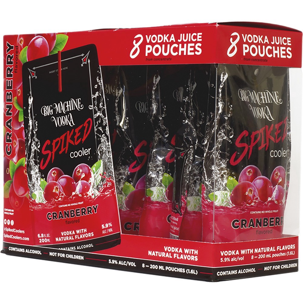 slide 1 of 1, Big Machine Spiked Cooler Cran, 8 ct; 200 ml
