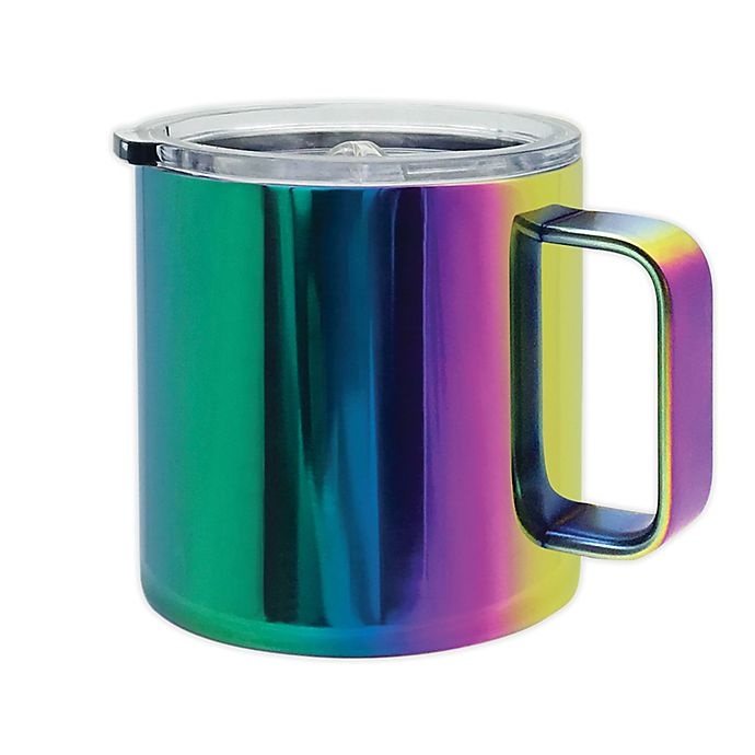 slide 1 of 2, Oggi Stainless Steel Mug with Lid - Rainbow, 1 ct