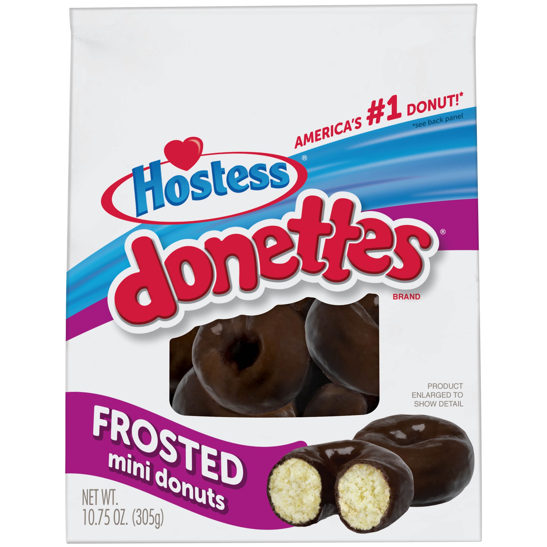 slide 1 of 29, HOSTESS Frosted Mini DONETTES Bag, Chocolate Breakfast Treats, 11.25 oz