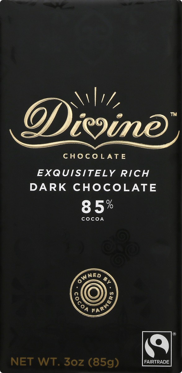 slide 1 of 9, Divine Chocolate Dark Chocolate 3 oz, 3 oz