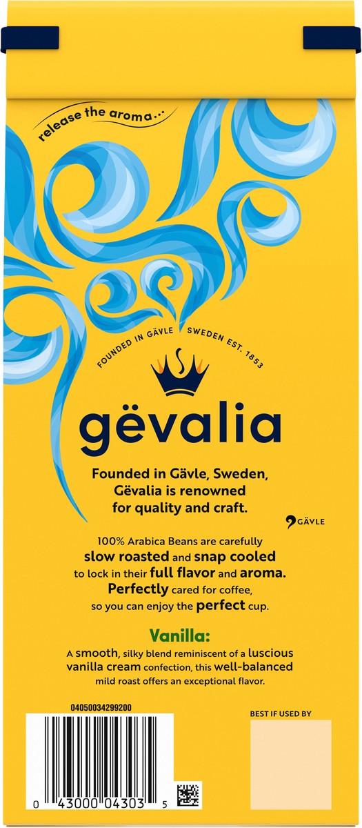 slide 4 of 9, Gevalia Vanilla Flavored Mild Roast Ground Coffee, 12 oz. Bag, 12 oz