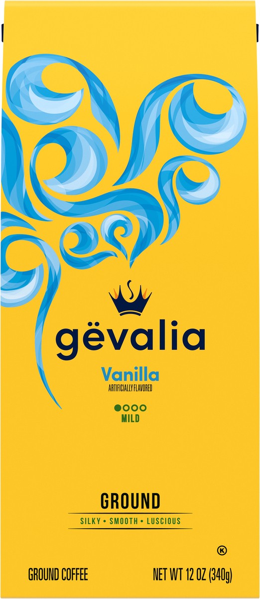 slide 5 of 9, Gevalia Vanilla Flavored Mild Roast Ground Coffee, 12 oz. Bag, 12 oz