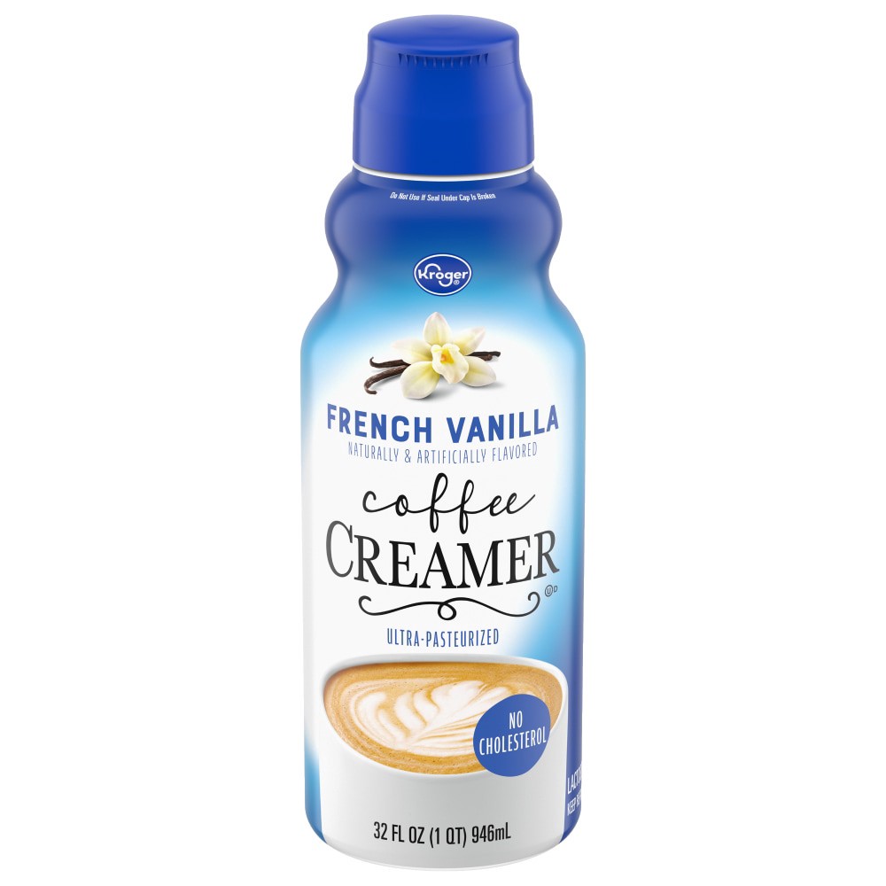 slide 1 of 2, Kroger French Vanilla Coffee Creamer, 32 fl oz