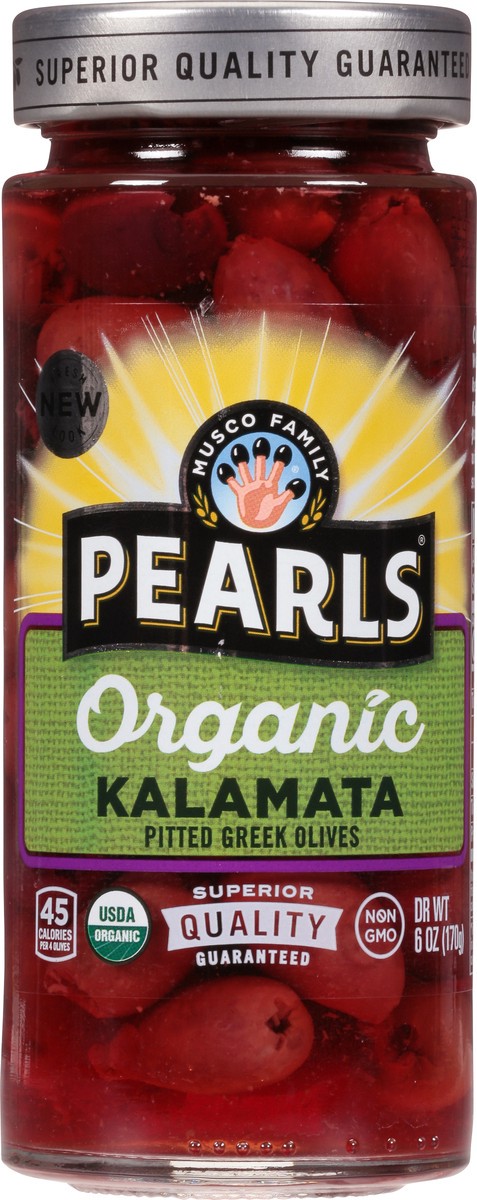 slide 2 of 9, Pearls Organic Kalamata Olives 6 oz, 6 oz