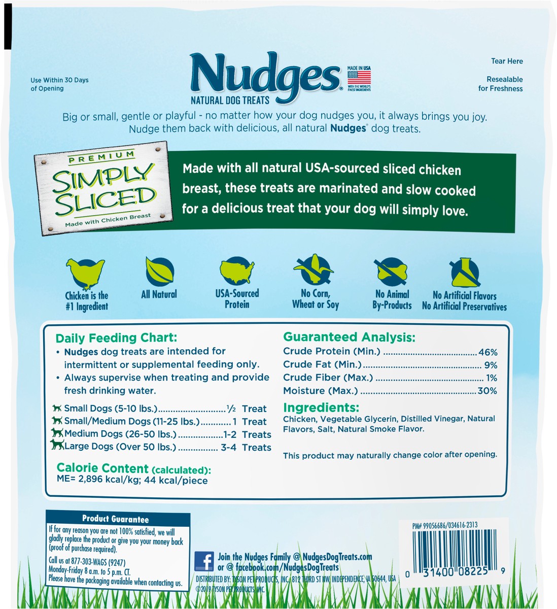 slide 4 of 9, Nudges Simply Sliced Premium Chicken Breast Dog Treats 12 oz, 340.19 g