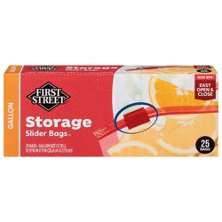 First Street Slider Storage Bag Gallon