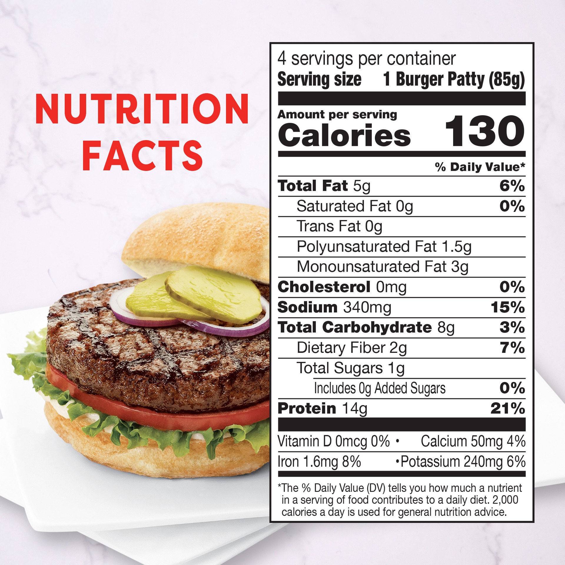 slide 3 of 5, Gardein Plant-Based Be'f Burger 12 oz, 12 oz