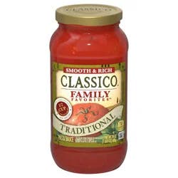 Classico Family Favorites Traditional Smooth & Rich Pasta Sauce, 24 oz Jar