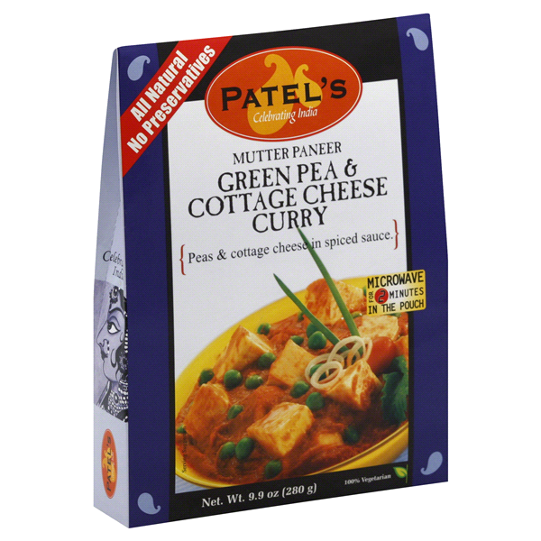 slide 1 of 1, Patel's Green Pea & Cottage Cheese Curry, 9.5 oz