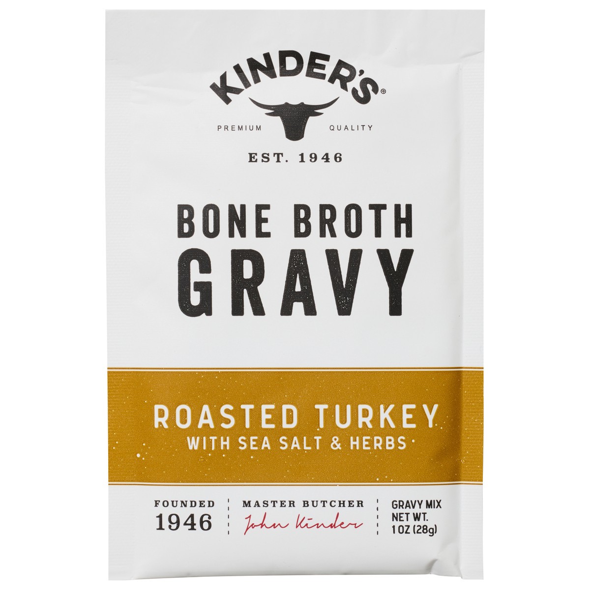 slide 1 of 9, Kinder's Restaurant-Style Roasted Turkey with Sea Salt & Herbs Gravy Mix 1 oz, 1 oz