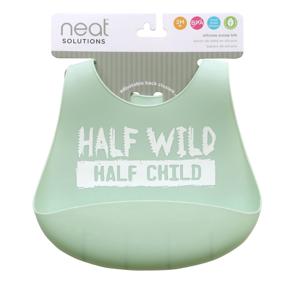 slide 1 of 1, Neat Solutions Half Wild Half Child Silicone Bib, 1 ct