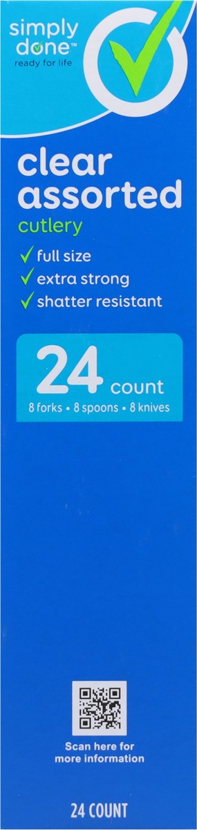 slide 9 of 9, Simply Done Clear Combo Cutlery, 1 ct