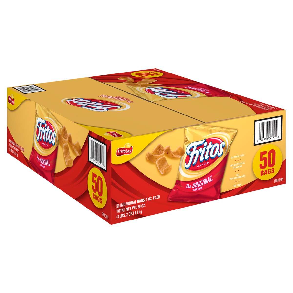slide 7 of 9, Fritos The Original Corn Chips (50-1 Oz) 50 Ounce Plastic Bags in Box, 50.0 oz