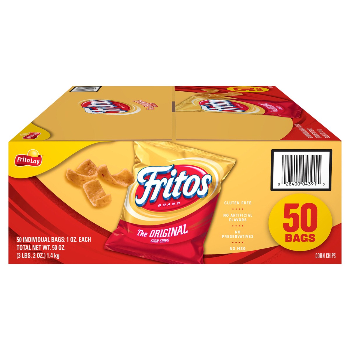 slide 1 of 9, Fritos The Original Corn Chips (50-1 Oz) 50 Ounce Plastic Bags in Box, 50.0 oz