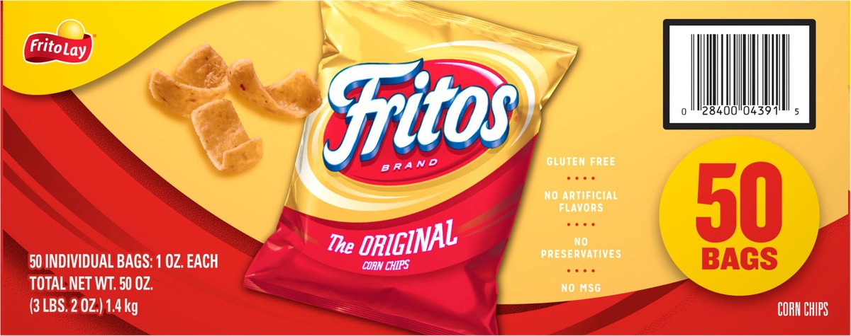 slide 3 of 9, Fritos The Original Corn Chips (50-1 Oz) 50 Ounce Plastic Bags in Box, 50.0 oz