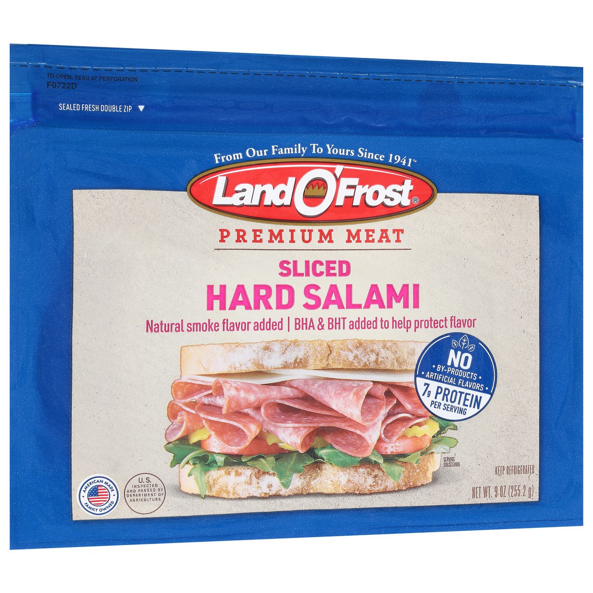 slide 13 of 13, Land O' Frost Salami, 9 oz