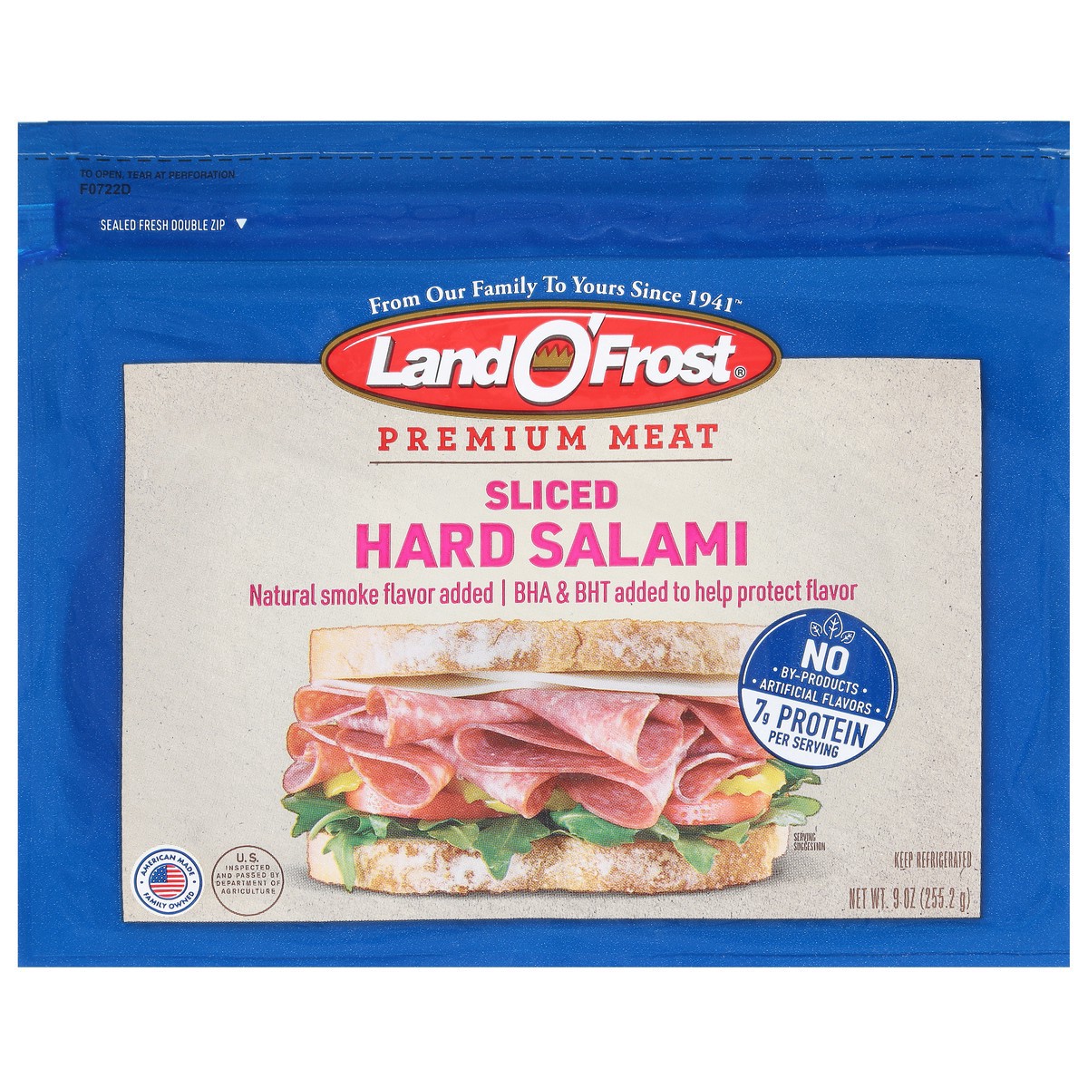 slide 6 of 13, Land O' Frost Salami, 9 oz