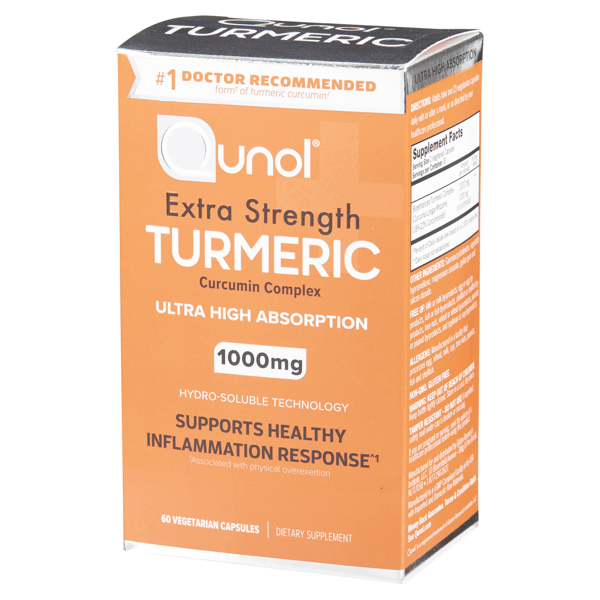 slide 12 of 29, Qunol Extra Strength 1000 mg Vegetarian Capsules Turmeric 60 ea, 60 ct