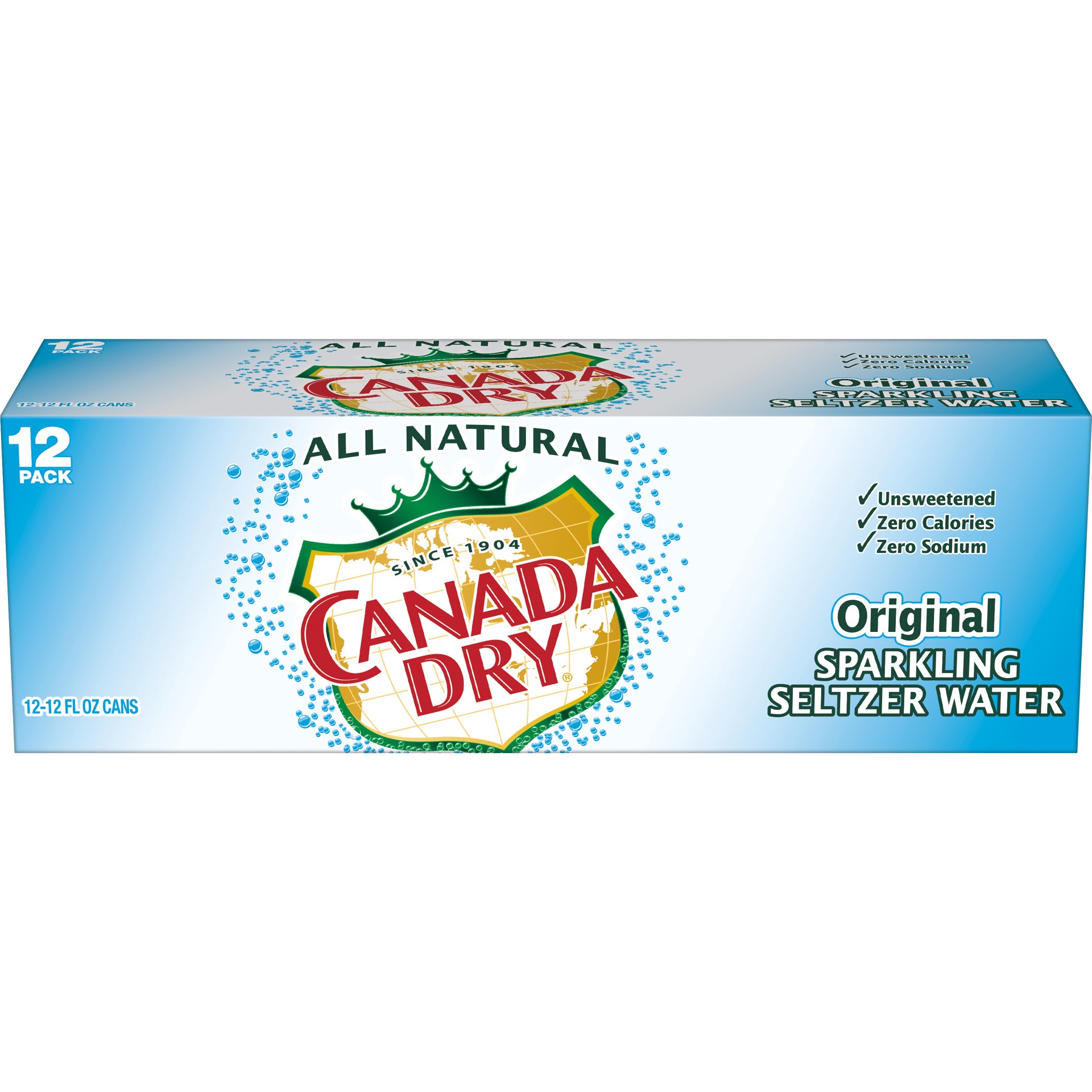 slide 2 of 5, Canada Dry Original Sparkling Seltzer Water, 12 fl oz cans, 12 pack, 12 ct