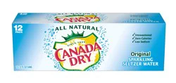 Canada Dry Original Sparkling Seltzer Water, 12 fl oz cans, 12 pack