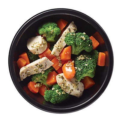 slide 1 of 1, H-E-B Meal Simple Grilled Chicken with Broccoli and Carrots, 10 oz