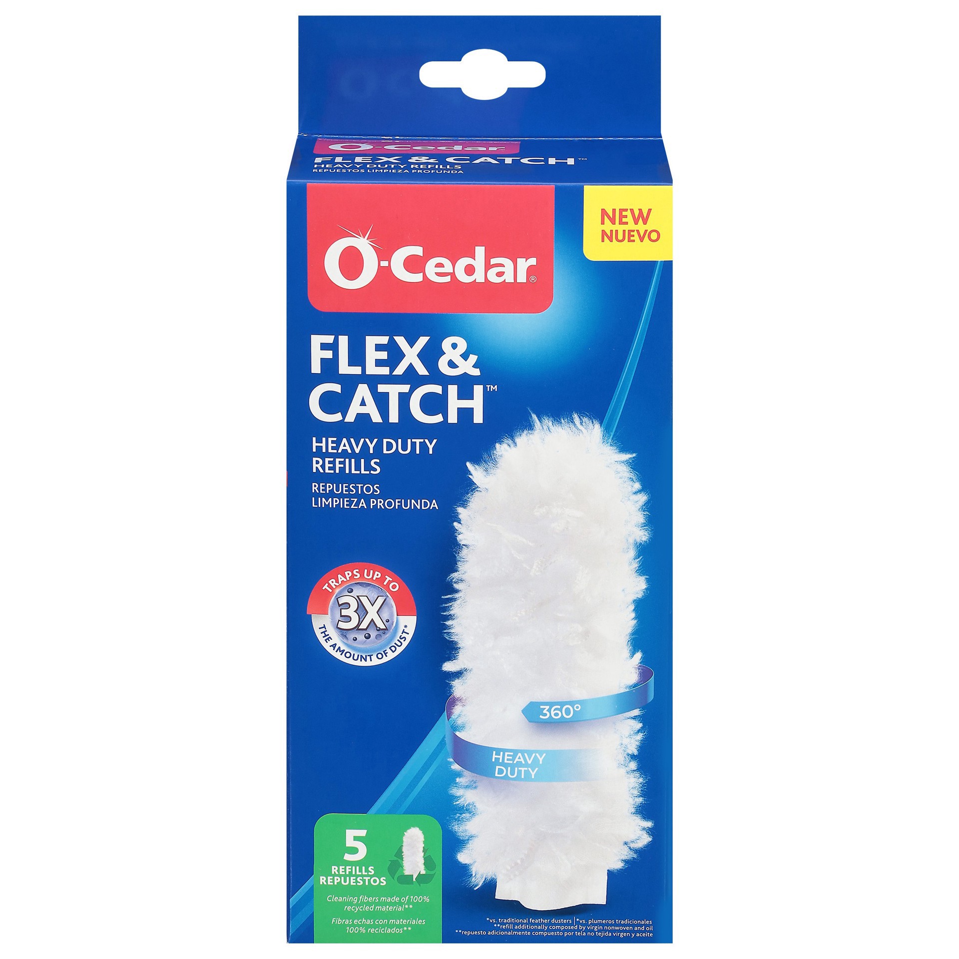 slide 1 of 1, O-Cedar Flex & Catch Heavy Duty Refills 5 ea, 5 ct