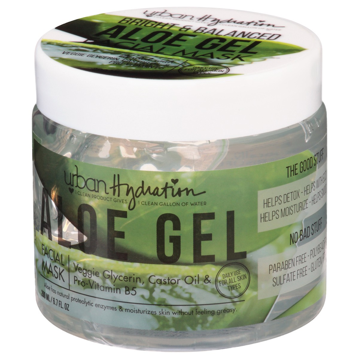 slide 5 of 9, Urban Hydration Aloe Gel Facial Mask 6.7 fl oz, 1 ct