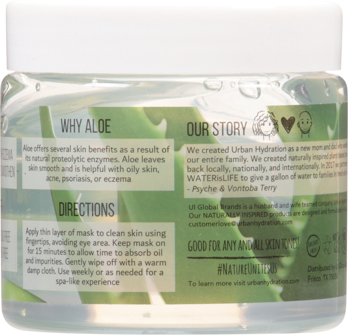 slide 4 of 9, Urban Hydration Aloe Gel Facial Mask 6.7 fl oz, 1 ct