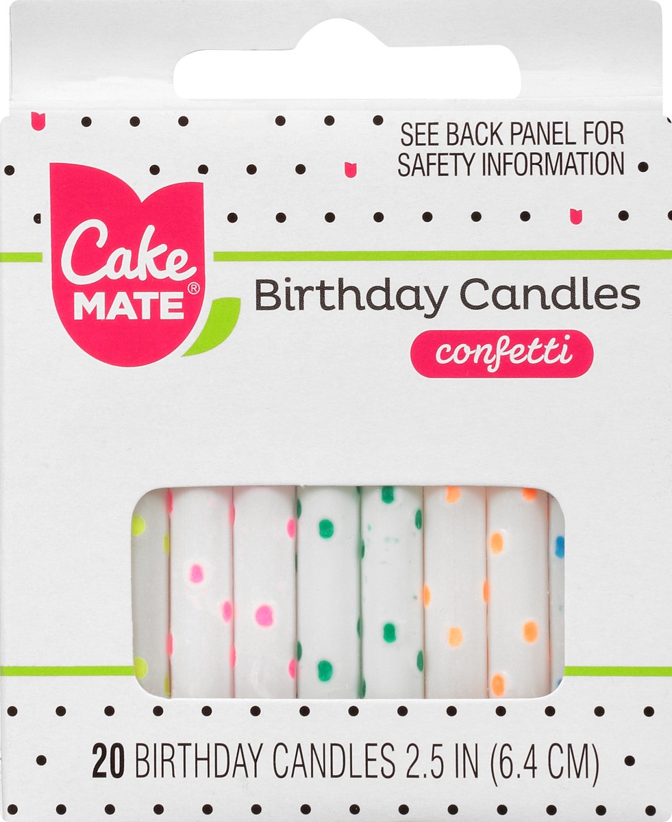 slide 1 of 9, Cake Mate Polka Dot Candle, 20 ct