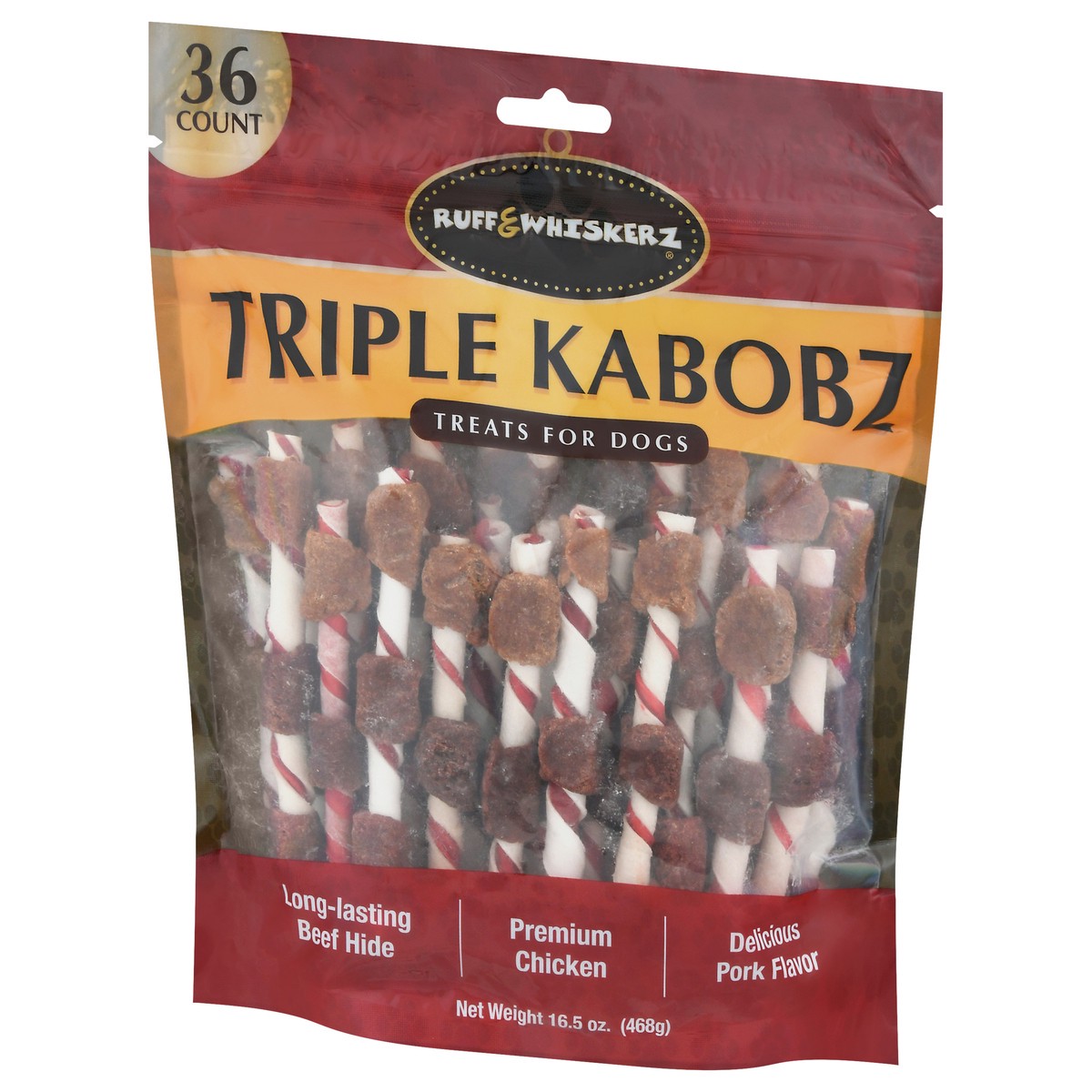 slide 2 of 13, Ruff & Whiskerz Triple Kabobz Treats for Dogs 36 ea, 36 ct
