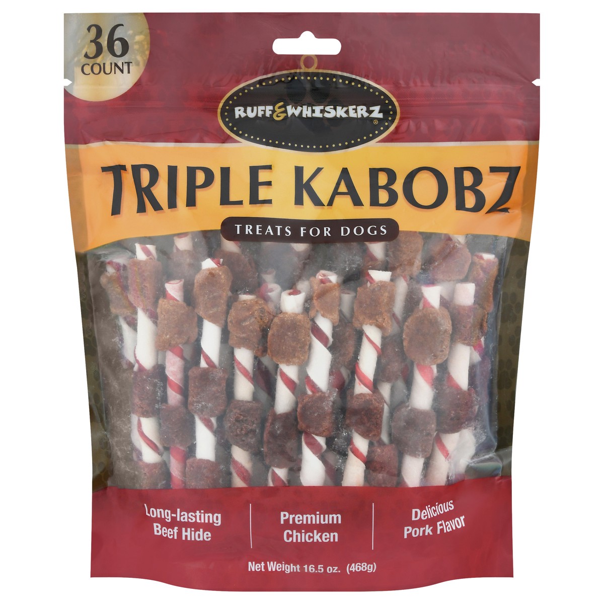 slide 5 of 13, Ruff & Whiskerz Triple Kabobz Treats for Dogs 36 ea, 36 ct