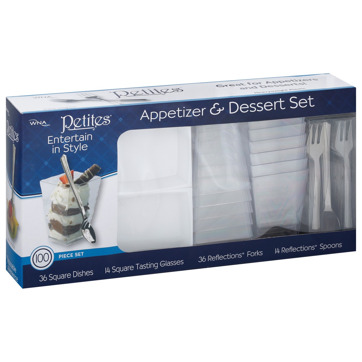 slide 1 of 9, WNA Petites Entertain in Style Appetizer & Dessert Set 100 CT 1 ea, 1 ct